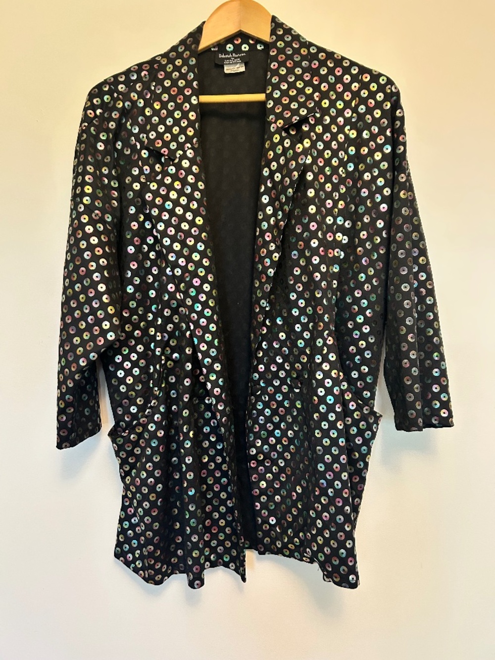 VTG 90’s Deborah Pearson Laura Jane Geometric Pop-Art Blazer Holographic Y2K